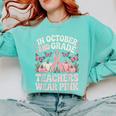 In October 2nd Grade Teachers Wear Pink Ribbon Breast Cancer Comfort Colors Sweatshirt Chalky Mint In October 2nd Grade Teachers Wear Pink Ribbon Breast Cancer Comfort Colors Sweatshirt Chalky Mint