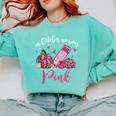 In October We Wear Pink Apple Teacher Daisy Breast Cancer Comfort Colors Sweatshirt Chalky Mint In October We Wear Pink Apple Teacher Daisy Breast Cancer Comfort Colors Sweatshirt Chalky Mint