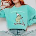 Off To Teach English Scooter Frog ESL Teacher Literature Comfort Colors Sweatshirt Chalky Mint Off To Teach English Scooter Frog ESL Teacher Literature Comfort Colors Sweatshirt Chalky Mint