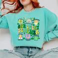One Lucky Teacher St Patrick's Day Irish Teacher Lucky Era Comfort Colors Sweatshirt Chalky Mint