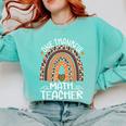 One Thankful Math Teacher Leopard Rainbow Thanksgiving Comfort Colors Sweatshirt Chalky Mint One Thankful Math Teacher Leopard Rainbow Thanksgiving Comfort Colors Sweatshirt Chalky Mint