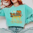 One Thankful Sped Teacher Cute Thanksgiving Women Comfort Colors Sweatshirt Chalky Mint One Thankful Sped Teacher Cute Thanksgiving Women Comfort Colors Sweatshirt Chalky Mint