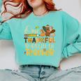 One Thankful Substitute Teacher Turkey Leopard Thanksgiving For Men Women Comfort Colors Sweatshirt Chalky Mint One Thankful Substitute Teacher Turkey Leopard Thanksgiving For Men Women Comfort Colors Sweatshirt Chalky Mint