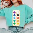 Paint Palette ArtSet Halloween Costume For Teachers Students For Men Women Kids Comfort Colors Sweatshirt Chalky Mint
