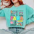 Para Paraprofessional Paraeducator Teacher Back To School Comfort Colors Sweatshirt Chalky Mint Para Paraprofessional Paraeducator Teacher Back To School Comfort Colors Sweatshirt Chalky Mint