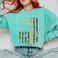 Patriotic Teacher American Flag Camouflage 4th Of July Camo Comfort Colors Sweatshirt Chalky Mint