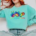 Peace Love Physical Education Tie Dye Sports PE Teacher Comfort Colors Sweatshirt Chalky Mint