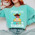 Pirate Math Teacher Skull Pirate Halloween Costume Comfort Colors Sweatshirt Chalky Mint Pirate Math Teacher Skull Pirate Halloween Costume Comfort Colors Sweatshirt Chalky Mint