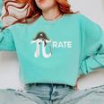 Pirate Pi Math Pie Halloween Costume Teacher Men Women Comfort Colors Sweatshirt Chalky Mint