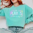 Play Is Learning Kindergarten Teacher Team Women Comfort Colors Sweatshirt Chalky Mint Play Is Learning Kindergarten Teacher Team Women Comfort Colors Sweatshirt Chalky Mint