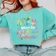 Pre-K Where The Adventure Begins Preschool Teachers Students Comfort Colors Sweatshirt Chalky Mint Pre-K Where The Adventure Begins Preschool Teachers Students Comfort Colors Sweatshirt Chalky Mint