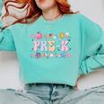 Pre-K Back To School Teachers Kids 1st Day Of School Comfort Colors Sweatshirt Chalky Mint Pre-K Back To School Teachers Kids 1st Day Of School Comfort Colors Sweatshirt Chalky Mint