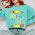 Pre-K Crew PreK Teachers Back To School Comfort Colors Sweatshirt Chalky Mint Pre-K Crew PreK Teachers Back To School Comfort Colors Sweatshirt Chalky Mint