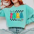 Pre-K Paraprofessional Teacher Back To School Vibes Comfort Colors Sweatshirt Chalky Mint Pre-K Paraprofessional Teacher Back To School Vibes Comfort Colors Sweatshirt Chalky Mint