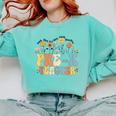 Pre-k Teacher Appreciation Teaching Wildflowers Comfort Colors Sweatshirt Chalky Mint