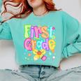 Preppy First Grade Back To School 1st Grade Teacher Girl Kid Comfort Colors Sweatshirt Chalky Mint Preppy First Grade Back To School 1st Grade Teacher Girl Kid Comfort Colors Sweatshirt Chalky Mint