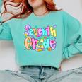 Preppy Seventh Grade Back To School 7th Grade Teachers Girls Comfort Colors Sweatshirt Chalky Mint Preppy Seventh Grade Back To School 7th Grade Teachers Girls Comfort Colors Sweatshirt Chalky Mint