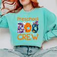 Preschool Boo Crew Preschool Halloween Teacher Kids Comfort Colors Sweatshirt Chalky Mint Preschool Boo Crew Preschool Halloween Teacher Kids Comfort Colors Sweatshirt Chalky Mint