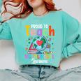 Proud To Teach Multilingual Learner ESL English Teacher Comfort Colors Sweatshirt Chalky Mint