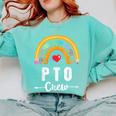 PTO Crew Parent School Volunteer Board Mom Parent Teacher Comfort Colors Sweatshirt Chalky Mint PTO Crew Parent School Volunteer Board Mom Parent Teacher Comfort Colors Sweatshirt Chalky Mint