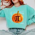 Pumpkin Pie Halloween Thanksgiving Math Teacher Pi Day Comfort Colors Sweatshirt Chalky Mint