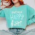 Put On A Happy Face Music Music Teacher Comfort Colors Sweatshirt Chalky Mint Put On A Happy Face Music Music Teacher Comfort Colors Sweatshirt Chalky Mint