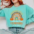 Rainbow I Teach The Cutest Pumpkins Kindergarten Teacher Men Women Comfort Colors Sweatshirt Chalky Mint Rainbow I Teach The Cutest Pumpkins Kindergarten Teacher Men Women Comfort Colors Sweatshirt Chalky Mint