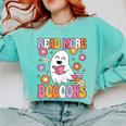 Read More Books Groovy Halloween Teacher Women Comfort Colors Sweatshirt Chalky Mint Read More Books Groovy Halloween Teacher Women Comfort Colors Sweatshirt Chalky Mint