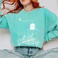 Read In Peace Skeleton Halloween Book Reading Spooky Teacher Comfort Colors Sweatshirt Chalky Mint