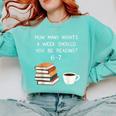 Reading 67 Six Seven Meme English Teacher Book Lover Comfort Colors Sweatshirt Chalky Mint