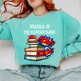Reading Is My Super Power Superhero Best English Teacher Comfort Colors Sweatshirt Chalky Mint Reading Is My Super Power Superhero Best English Teacher Comfort Colors Sweatshirt Chalky Mint