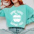 Red For Ed 2019 Support Teachers Support Kids Teacher Comfort Colors Sweatshirt Chalky Mint