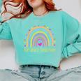 Retired Teacher Rainbow Comfort Colors Sweatshirt Chalky Mint Retired Teacher Rainbow Comfort Colors Sweatshirt Chalky Mint