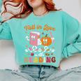 Retro Fall In Love With Learning Pumpkin Autumn Teacher Comfort Colors Sweatshirt Chalky Mint Retro Fall In Love With Learning Pumpkin Autumn Teacher Comfort Colors Sweatshirt Chalky Mint