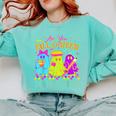 Retro Are You Falloween Direction Teacher Spooky Halloween Comfort Colors Sweatshirt Chalky Mint