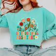 Retro Instructional Assistant Wildflowers Teacher Aide Comfort Colors Sweatshirt Chalky Mint Retro Instructional Assistant Wildflowers Teacher Aide Comfort Colors Sweatshirt Chalky Mint