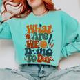 Retro PE Teacher What Are We Doing Today School Coach Women Comfort Colors Sweatshirt Chalky Mint Retro PE Teacher What Are We Doing Today School Coach Women Comfort Colors Sweatshirt Chalky Mint