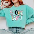 Retro Secretary Back To School Teacher Appreciation Comfort Colors Sweatshirt Chalky Mint Retro Secretary Back To School Teacher Appreciation Comfort Colors Sweatshirt Chalky Mint