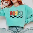 Rock Abcd Back To School Abcd Preschool Teacher Appreciation Comfort Colors Sweatshirt Chalky Mint Rock Abcd Back To School Abcd Preschool Teacher Appreciation Comfort Colors Sweatshirt Chalky Mint