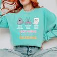 Rock Paper Scissors Teacher Librarian Nothing Beats Reading Comfort Colors Sweatshirt Chalky Mint
