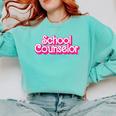 School Counselor Back To School Teacher Life Comfort Colors Sweatshirt Chalky Mint School Counselor Back To School Teacher Life Comfort Colors Sweatshirt Chalky Mint