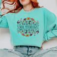 School Psychologist Psychology Teacher Appreciation Comfort Colors Sweatshirt Chalky Mint