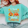 School Thankful I Teach The Cutest Little Turkeys Thanksgiving Teacher Comfort Colors Sweatshirt Chalky Mint School Thankful I Teach The Cutest Little Turkeys Thanksgiving Teacher Comfort Colors Sweatshirt Chalky Mint