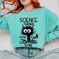 Science Teacher Appreciation Merch -Adults -Youth Grey Classic Fit Modern Science Theme Cartoon Comfort Colors Sweatshirt Chalky Mint