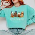 Science Teacher Horror Fall Coffee Halloween Pumpkin Autumn Comfort Colors Sweatshirt Chalky Mint Science Teacher Horror Fall Coffee Halloween Pumpkin Autumn Comfort Colors Sweatshirt Chalky Mint