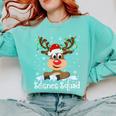 Science Teacher Squad Reindeer Christmas Teacher Xmas Lights For Men Women Comfort Colors Sweatshirt Chalky Mint