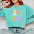 Second Grade Team Heart Teacher Student Back To School Girls Comfort Colors Sweatshirt Chalky Mint Second Grade Team Heart Teacher Student Back To School Girls Comfort Colors Sweatshirt Chalky Mint