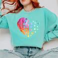 Sign Language Heart ASL For Deaf Teacher Comfort Colors Sweatshirt Chalky Mint Sign Language Heart ASL For Deaf Teacher Comfort Colors Sweatshirt Chalky Mint