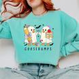 Silly Goose Spooky Teacher Halloween Cute Goosebumps Comfort Colors Sweatshirt Chalky Mint Silly Goose Spooky Teacher Halloween Cute Goosebumps Comfort Colors Sweatshirt Chalky Mint