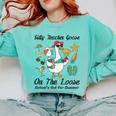 Silly Teacher Goose On The Loose School Out Summer Women Men Comfort Colors Sweatshirt Chalky Mint Silly Teacher Goose On The Loose School Out Summer Women Men Comfort Colors Sweatshirt Chalky Mint
